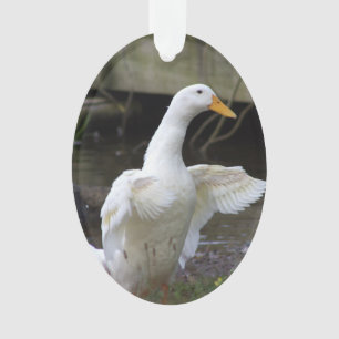 White Duck Ornament