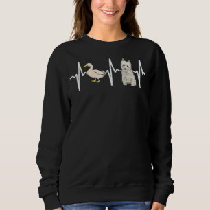 White Duck West Highland White Terrier Heartbeat D Sweatshirt
