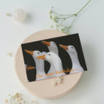 White Ducks Funny Birthday Card<br><div class="desc">Eine humorvolle Geburtstagskarte für alle, die das Foto von einem Gepäck aus weißen Enten mit orangefarbenen Scheinen zeigt und einen Geburtstag "Just Ducky" wünschen! Wählen Sie den finalen Stil Ihrer Karte aus.</div>