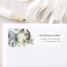 White Dusky Green Christmas Foliate