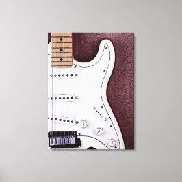 White Electric Gitarre 2 Leinwanddruck