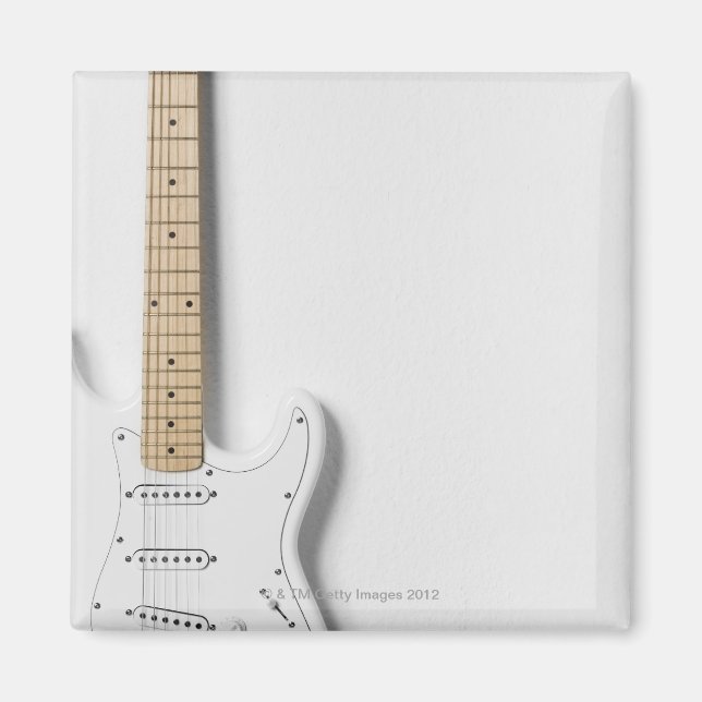 White Electric Gitarre 3 Magnet (Vorne)