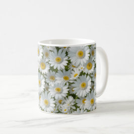White Elegant Daisies Kaffeetasse