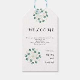 White Elegant Vielen Dank, dass Sie ein Geschenk b Geschenkanhänger