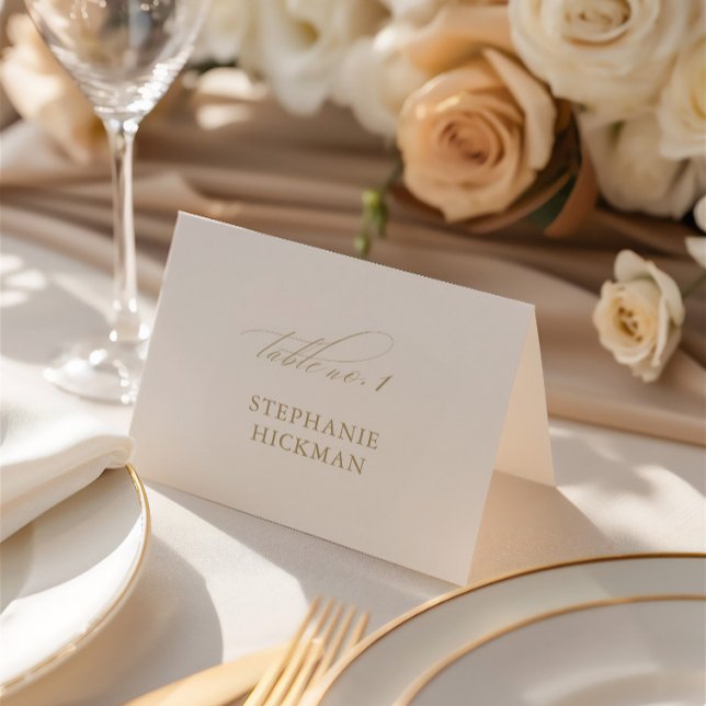 White Elegante Delicate Wedding Guest Platzkarte Tischnummer (Von Creator hochgeladen)