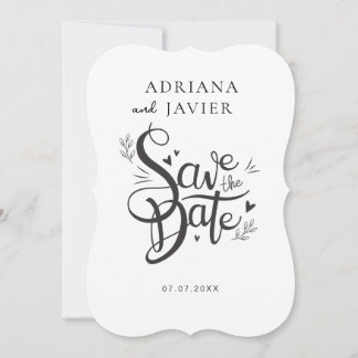 White Elegante Wedding Einladung Minimalistisch