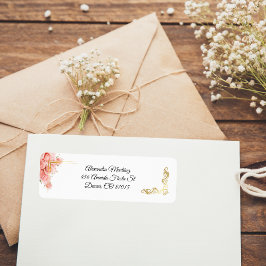 White Eleganto Simple Pink Rose Gold Quinceñera