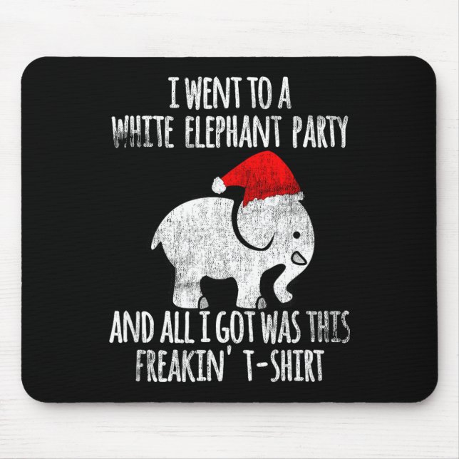 White Elephant Christmas Fun Gift Exchange Contest Mousepad (Vorne)