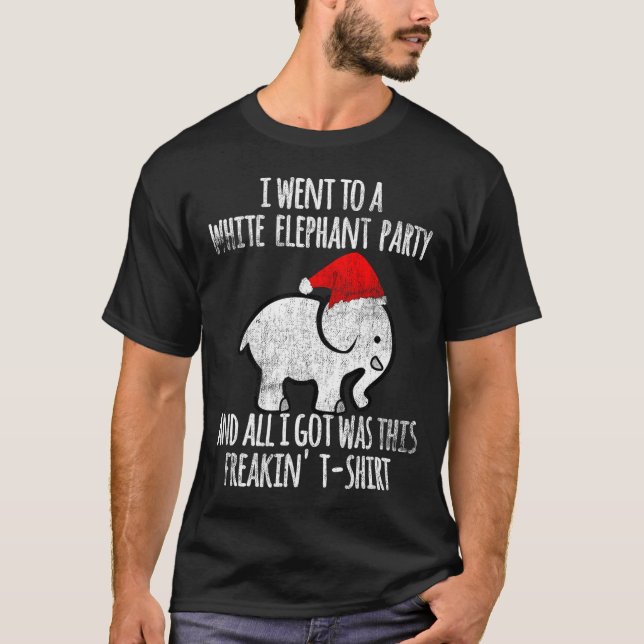 White Elephant Christmas Fun Gift Exchange Contest T-Shirt (Vorderseite)