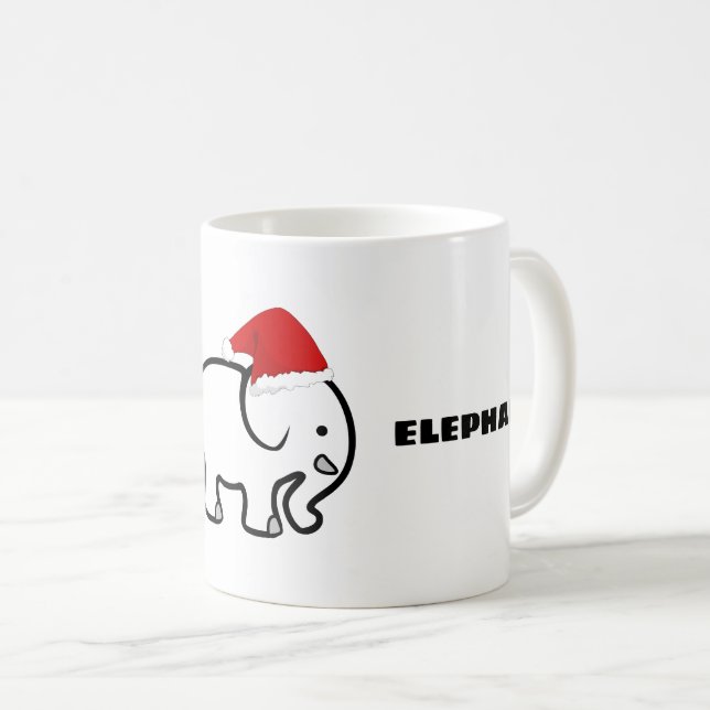 White Elephant Design Coffee Mug (Devant droit)