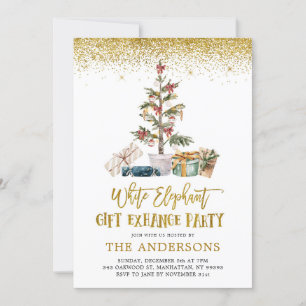 White Elephant Exhange Party Einladung