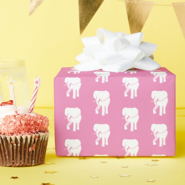 White Elephant Geschenk Austausch Weihnachtsspiel  Geschenkpapier (Geburtstagsparty)