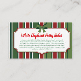 White Elephant Party Rules Card | Funny & Elegant Begleitkarte