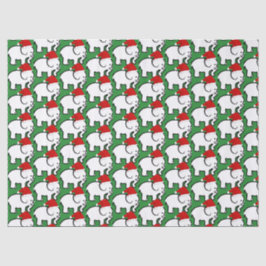 White Elephant Santa Hat Tissue Paper Seidenpapier