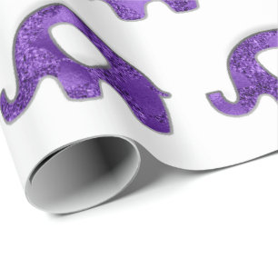 White Elephants Baby Girl Boy Lila Plum VIP Geschenkpapier