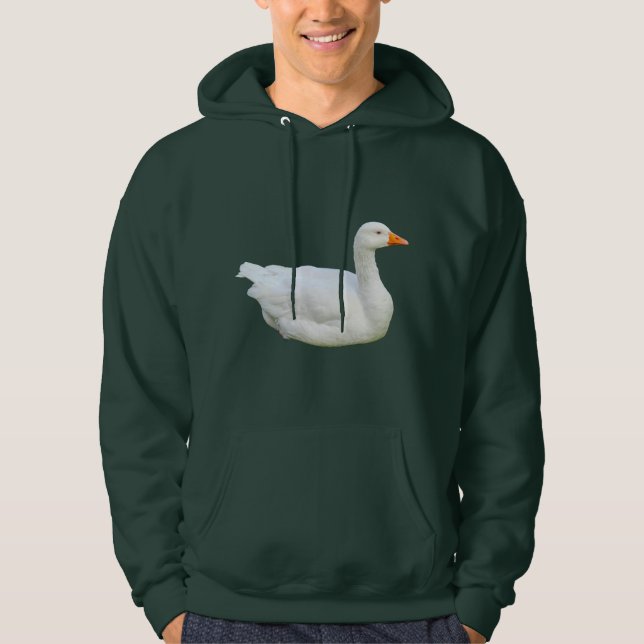 White Emden Goose Hoodie (Vorderseite)