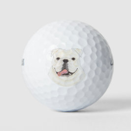 White English Bulldog Golfball