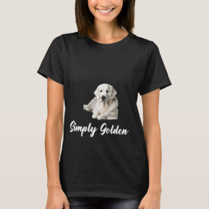 White English Cream Golden Retriever Einfacher Gol T-Shirt