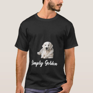 White English Cream Golden Retriever Einfacher Gol T-Shirt