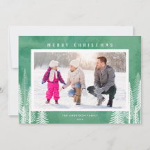 White Evergreen Trees Green Frohe Weihnachten Foto