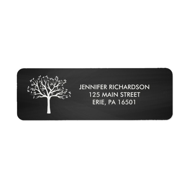 White Family Tree im Chalkboard-Look (Vorne)