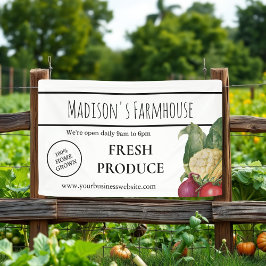 White Farm Produce Farm Business Banner
