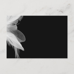 White Feathers 3.5x5 Umschließungskarte 2 Begleitkarte