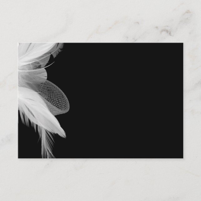 White Feathers 3.5x5 Umschließungskarte 2 Begleitkarte (Vorderseite)
