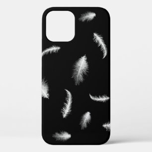 White Feathers on Black Case Mate iPhone Case