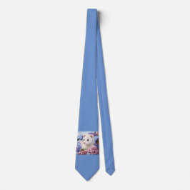 White Ferret & Blume Neck Tie Krawatte
