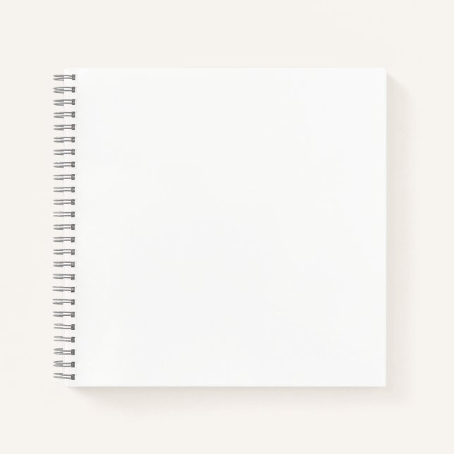 White #FFFFFF Spiral Notebook Notizbuch (Vorderseite)