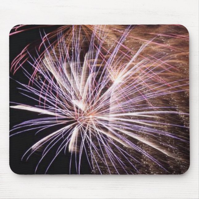 White Fireworks Mousepad (Vorne)
