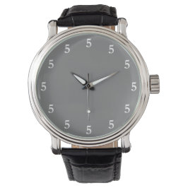 White Five o Clock Irgendwo auf Medium Gray Armbanduhr