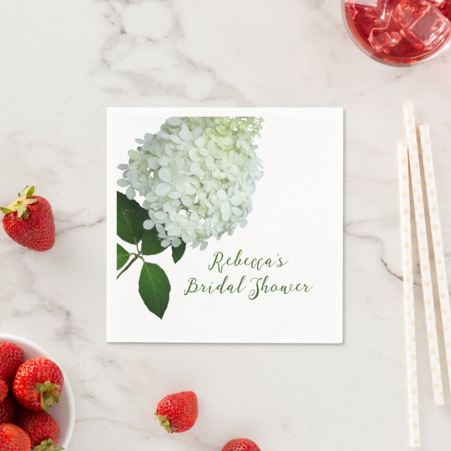 White Floral Brautparty Napkins Serviette (Beispiel)
