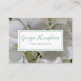 White Floral Classic Business Card Telefonnummerkarte