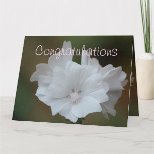 White Floral Designer Karte