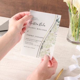 White Floral Foliage Nuestra Boda Spanische Hochze
