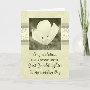 White Floral Great Enkeltochter Hochzeit Karte