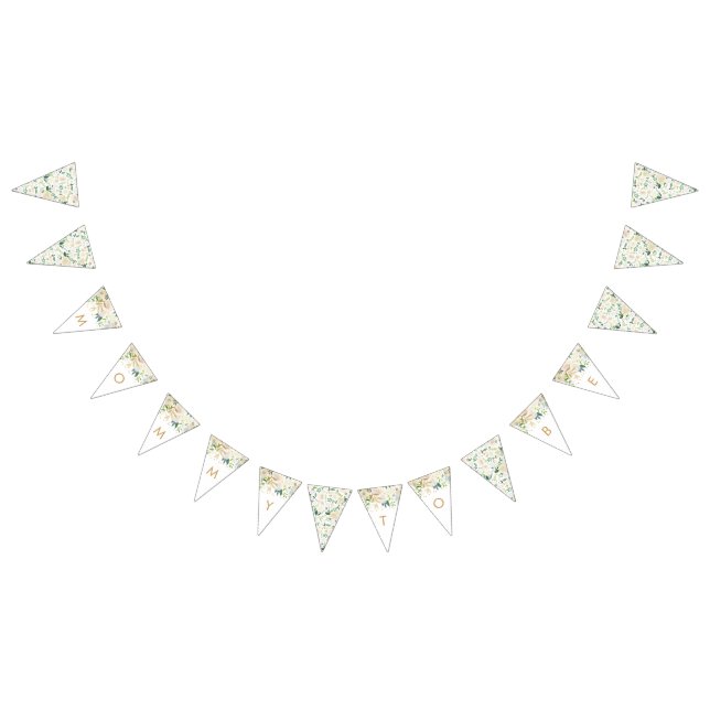 White Floral Mommy zum Banner Banner zu stanzen (Alle)