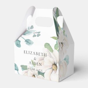 White Floral Wedding Box Geschenkschachtel