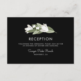 White Floral Wedding Sprigs Empfang Einladung