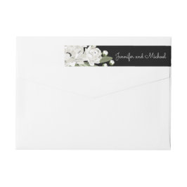 White Floral Wedding Sprigs Rücksendeadresse