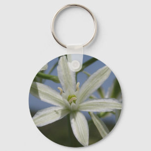 white flower keychain schlüsselanhänger