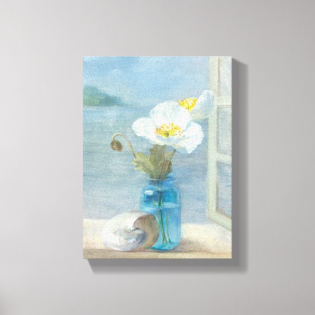 White Flower Overlooking the Sea Leinwanddruck (Vorderseite)