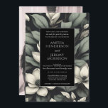 White Flowers and Greenery Wedding Einladung<br><div class="desc">A soft yet bold floral design with a pop of light wording! Photo on the back makes a great keepsake for your guests to frame! We are happy to customize this further for you,  please feel free to send us a message for assistance.</div>