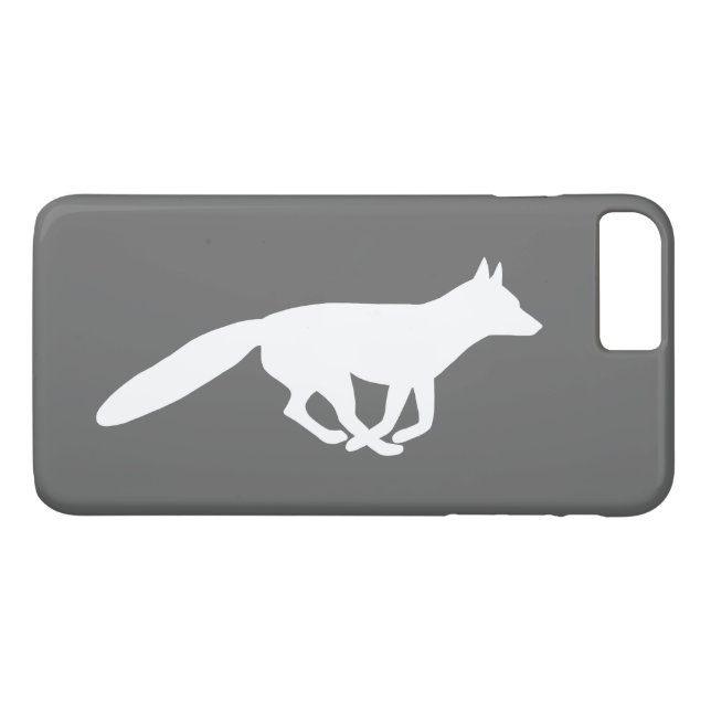 White Fox Silhouette Case-Mate iPhone Hülle (Rückseite (Horizontal))