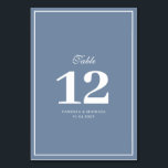 white frame dusty blue wedding table number tischnummer<br><div class="desc">white frame design with dusty blue blackground wedding table number.</div>