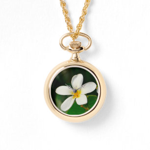 White Frangipani Armbanduhr
