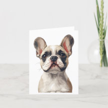 White French Bulldog Grußkarte