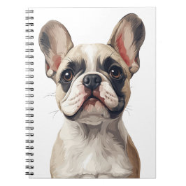 White French Bulldog-Notebook Notizblock